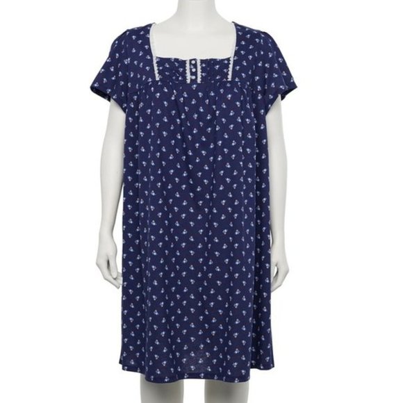 Croft & Barrow Short Sleeve Knit Nightgown M - Picture 1 of 6